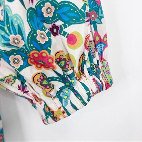 LA Double J Paloma Mini Dress in Tree of Life Bianco Print Size Medium - Picture 9 of 13